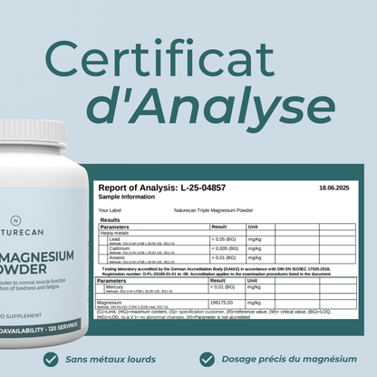 Magnésium ceritficat