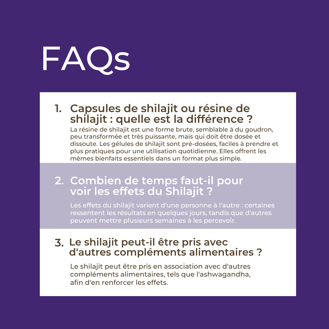 shilajit FAQ